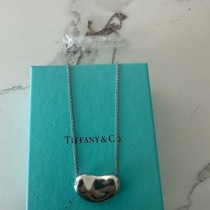 Tiffany&Co. Elsa Peretti Large Bean Necklace in Sterling.  30”